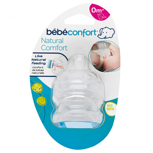 BEBE CONFORT PREMIUM 2 X NATURAL COMFORT WIDE BASE SIL TEAT - VARIABLE FLOW